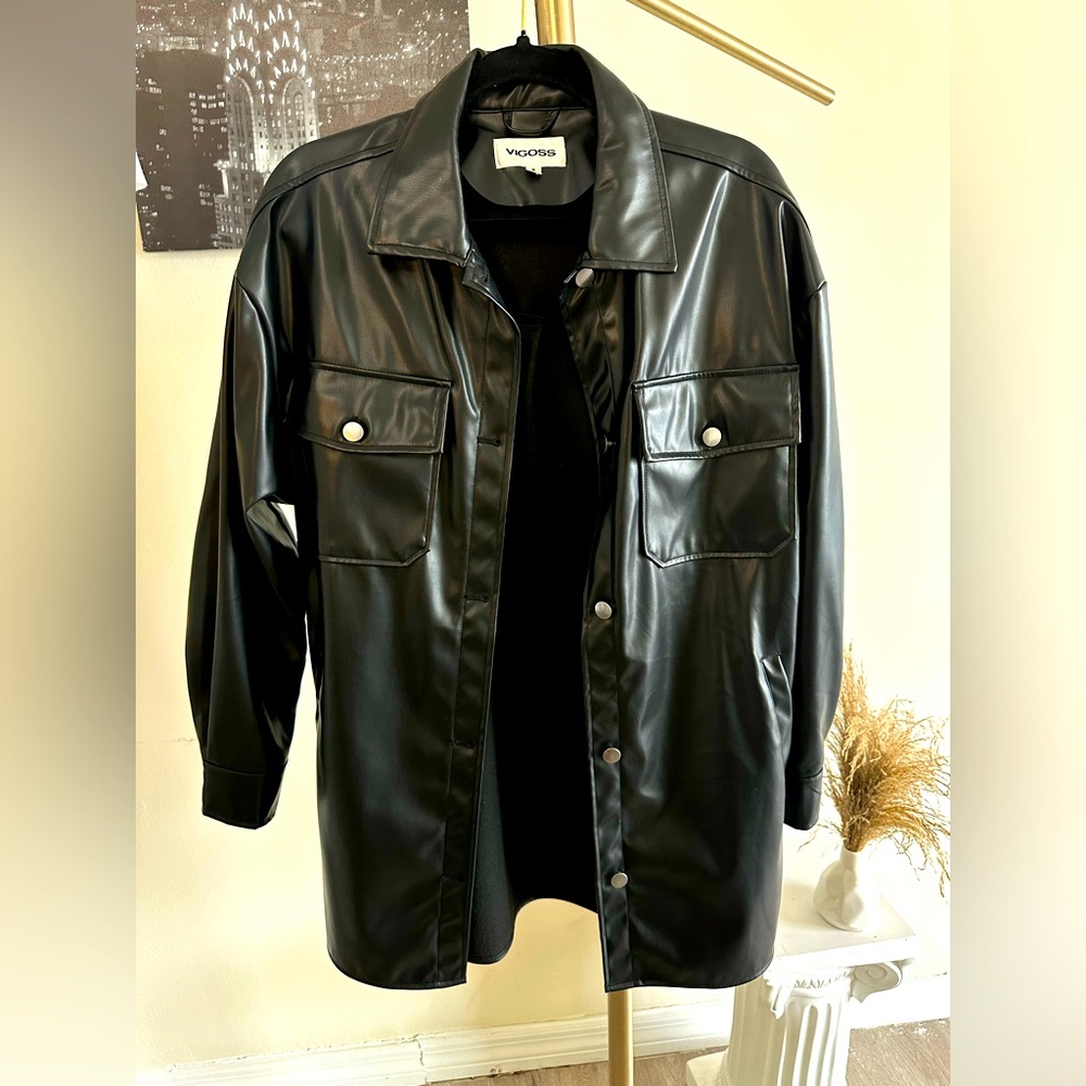 Leather like Black Jacket